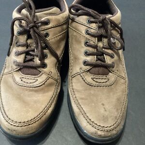 Men's Rockport Casual Lace-Up Leather Shoes Tan size 7M
